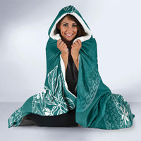 Teal Kuki Airani Tapakau Hooded Blanket Tribal Anchor Mix Tiare LT7 - Polynesian Pride