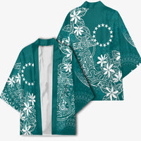 Teal Kuki Airani Tapakau Kimono Tribal Anchor Mix Tiare