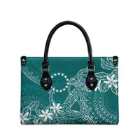 Teal Kuki Airani Tapakau Leather Bag Tribal Anchor Mix Tiare