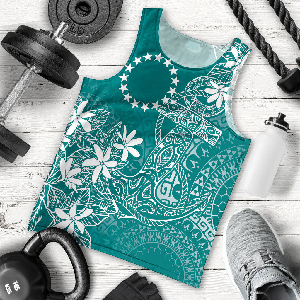 Teal Kuki Airani Tapakau Men Tank Top Tribal Anchor Mix Tiare LT7 - Polynesian Pride