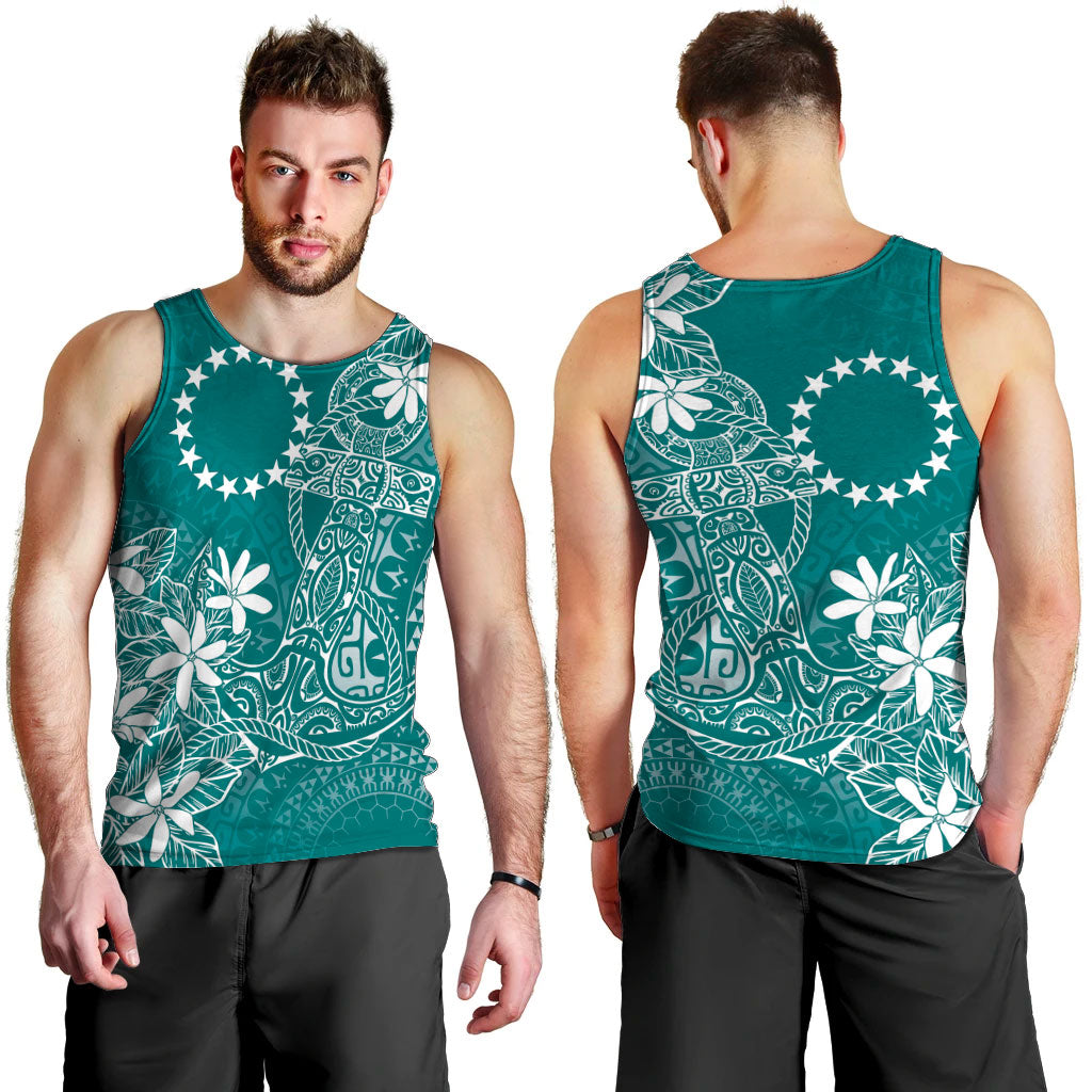 Teal Kuki Airani Tapakau Men Tank Top Tribal Anchor Mix Tiare LT7 - Polynesian Pride