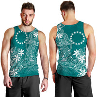 Teal Kuki Airani Tapakau Men Tank Top Tribal Anchor Mix Tiare LT7 - Polynesian Pride