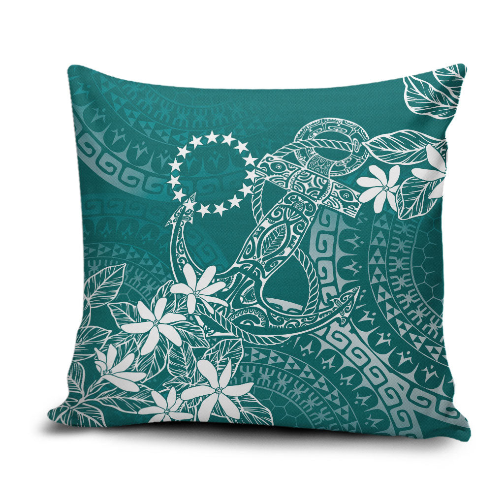 Teal Kuki Airani Tapakau Pillow Cover Tribal Anchor Mix Tiare LT7 Teal - Polynesian Pride
