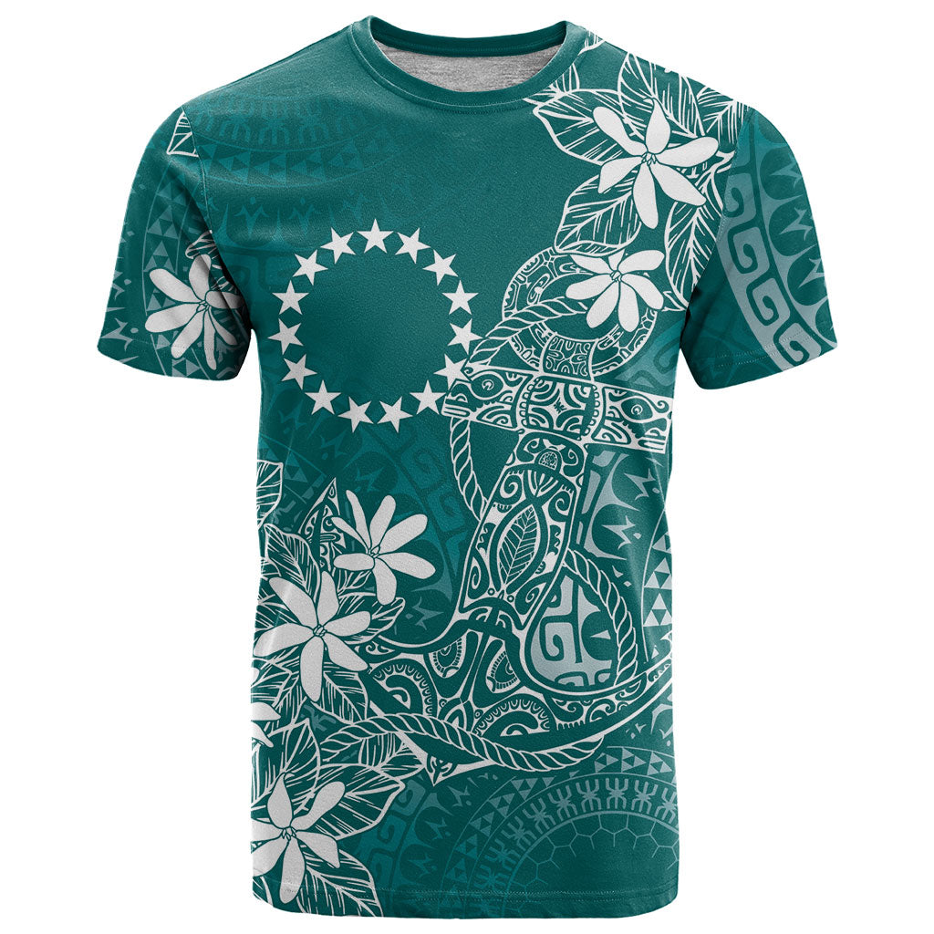 Teal Kuki Airani Tapakau T Shirt Tribal Anchor Mix Tiare LT7 Teal - Polynesian Pride