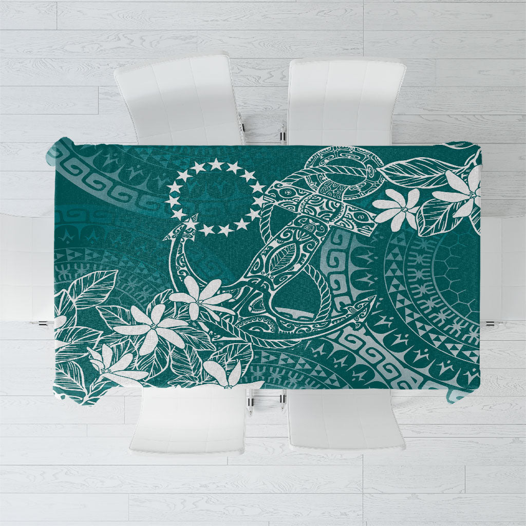 Teal Kuki Airani Tapakau Tablecloth Tribal Anchor Mix Tiare LT7 Teal - Polynesian Pride