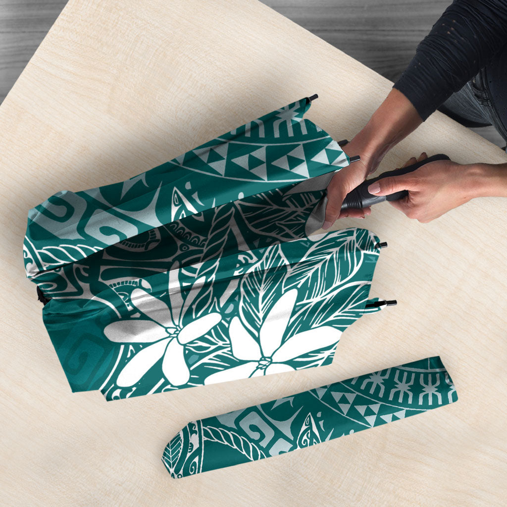 Teal Kuki Airani Tapakau Umbrella Tribal Anchor Mix Tiare