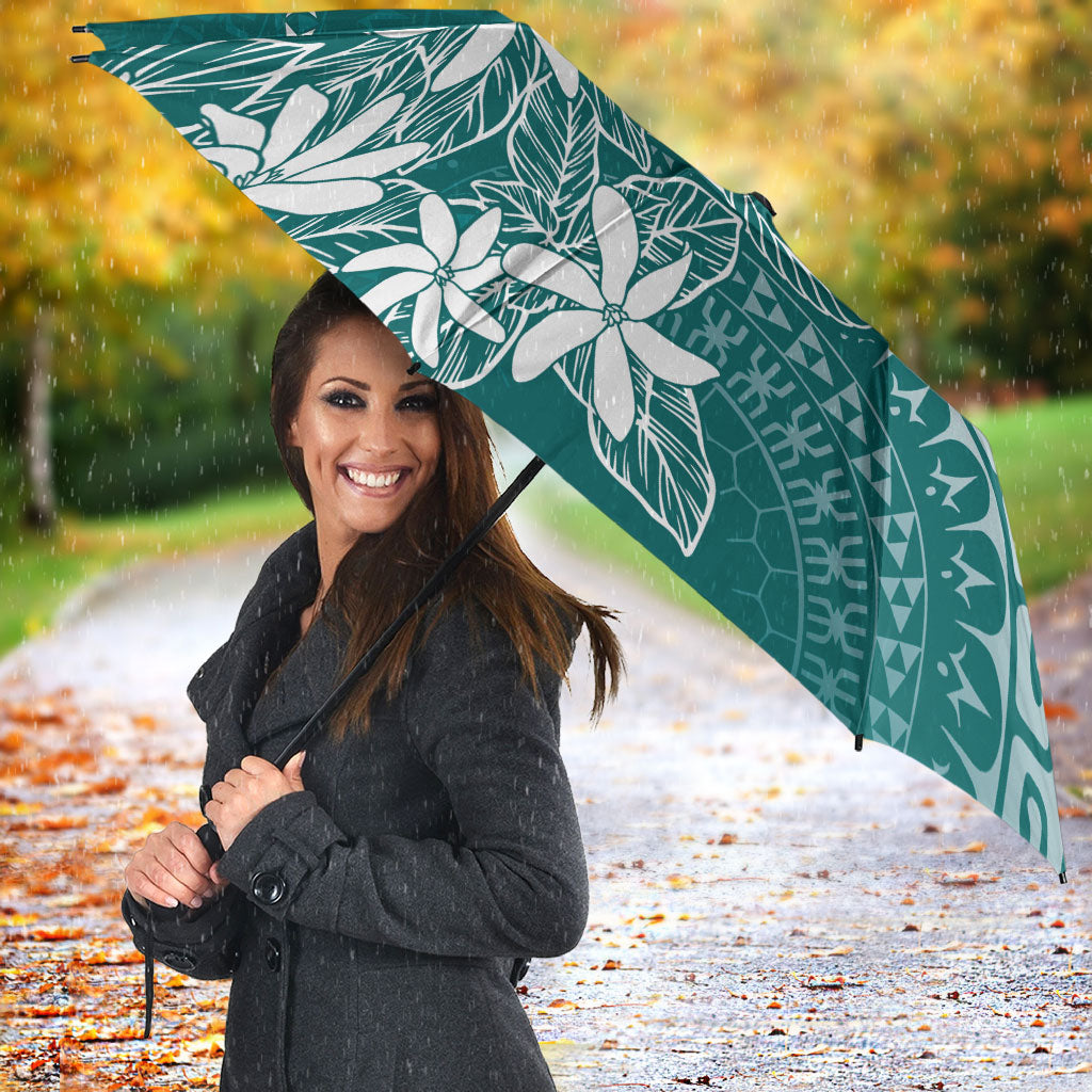 Teal Kuki Airani Tapakau Umbrella Tribal Anchor Mix Tiare