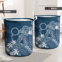 Navy Kuki Airani Tapakau Laundry Basket Tribal Anchor Mix Tiare LT7 - Polynesian Pride