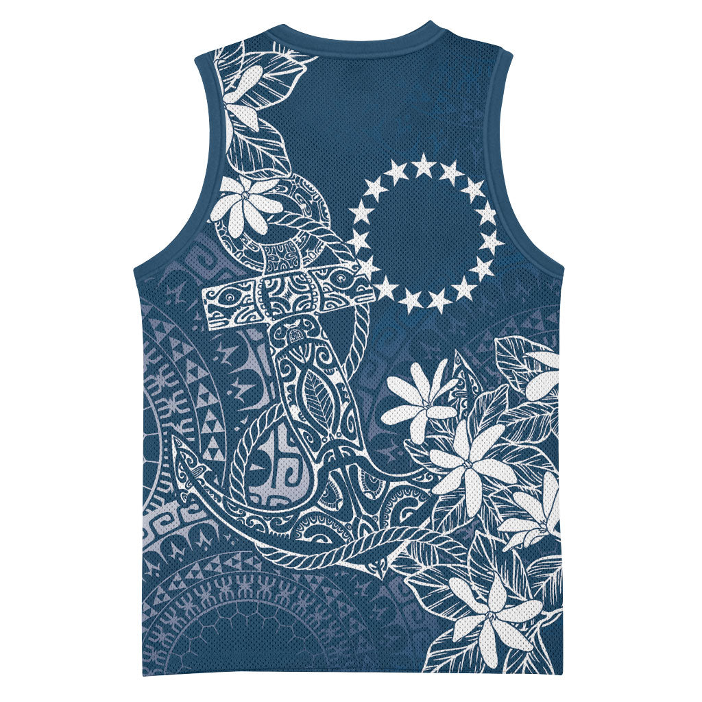 Navy Kuki Airani Tapakau Basketball Jersey Tribal Anchor Mix Tiare LT7 - Polynesian Pride