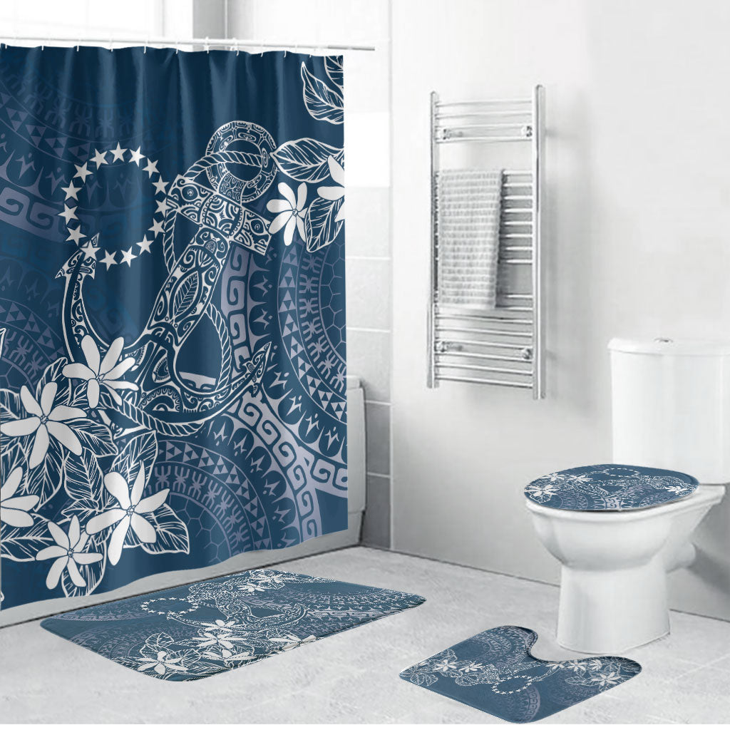 Navy Kuki Airani Tapakau Bathroom Set Tribal Anchor Mix Tiare LT7 Bathroom Set (4 pcs) Navy - Polynesian Pride