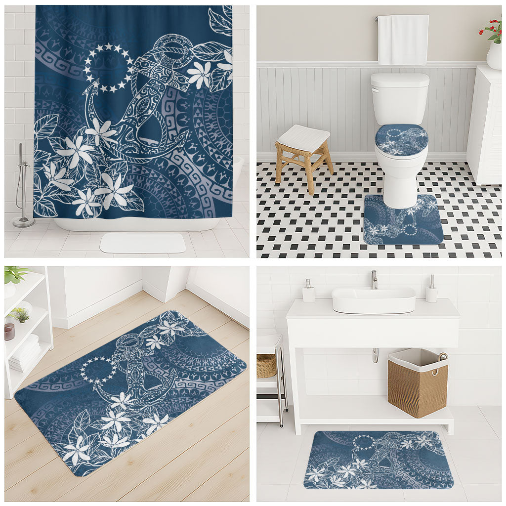Navy Kuki Airani Tapakau Bathroom Set Tribal Anchor Mix Tiare LT7 - Polynesian Pride