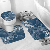 Navy Kuki Airani Tapakau Bathroom Set Tribal Anchor Mix Tiare LT7 Mat Set Only (3 pcs) One Size Navy - Polynesian Pride
