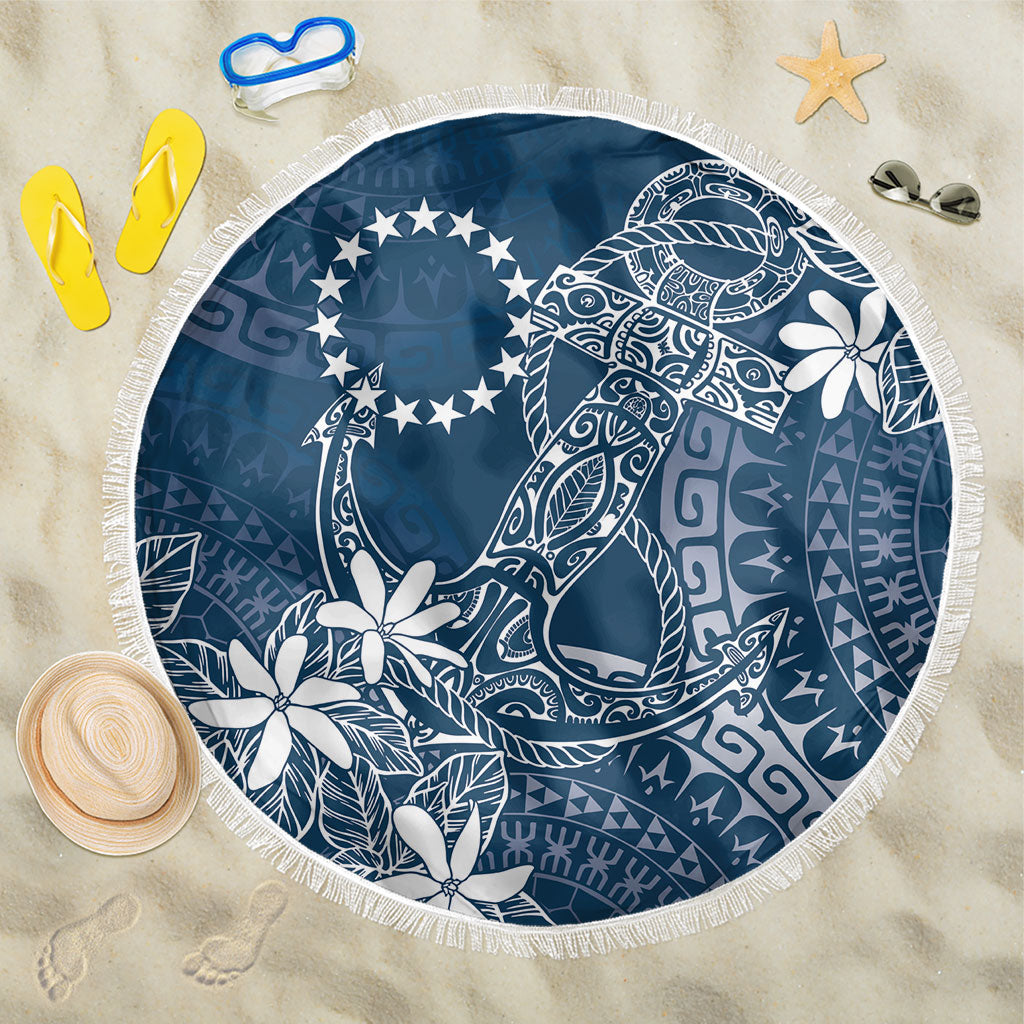 Navy Kuki Airani Tapakau Beach Blanket Tribal Anchor Mix Tiare LT7 One Size 150cm Navy - Polynesian Pride