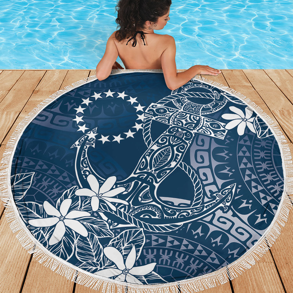 Navy Kuki Airani Tapakau Beach Blanket Tribal Anchor Mix Tiare LT7 - Polynesian Pride