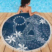 Navy Kuki Airani Tapakau Beach Blanket Tribal Anchor Mix Tiare LT7 - Polynesian Pride