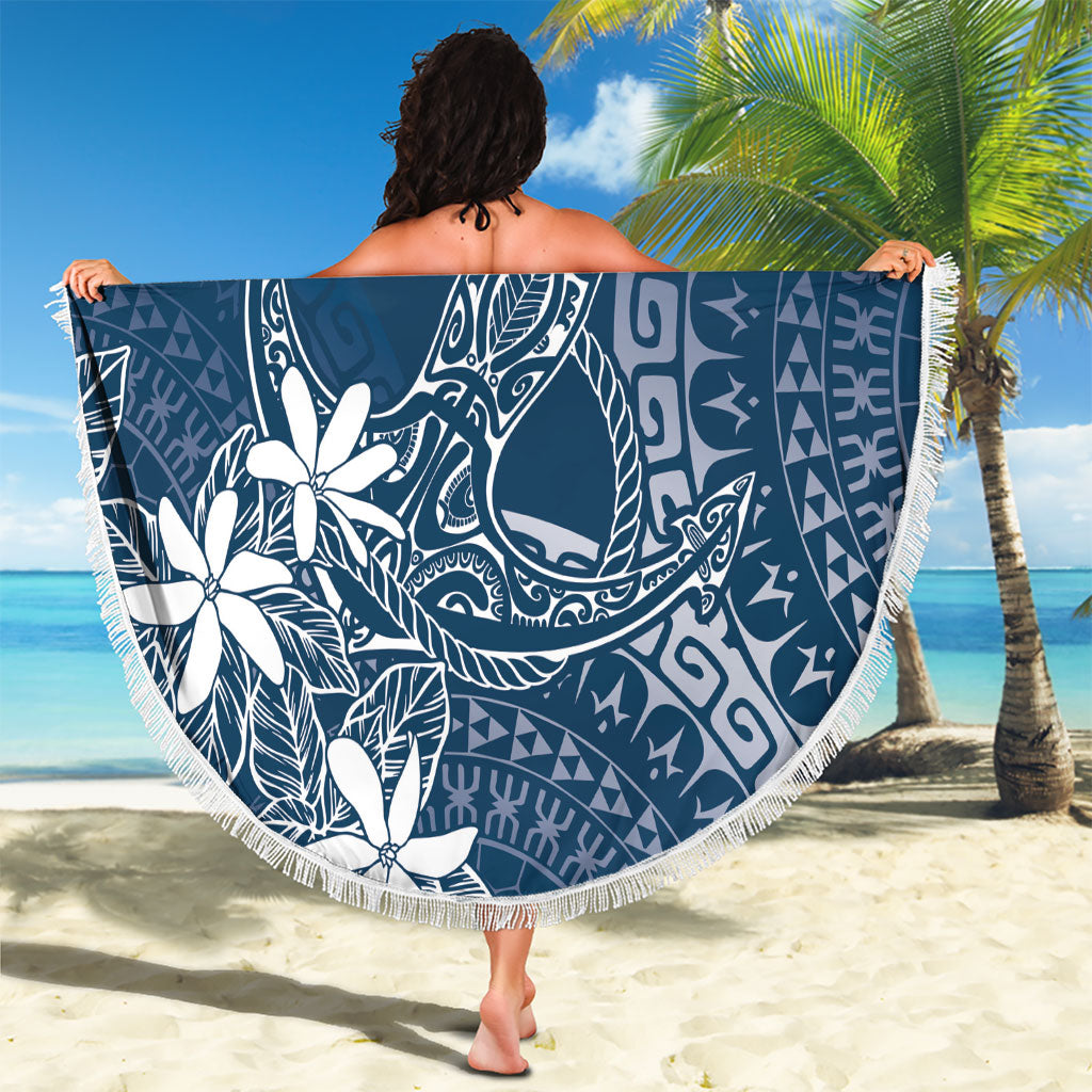 Navy Kuki Airani Tapakau Beach Blanket Tribal Anchor Mix Tiare LT7 - Polynesian Pride