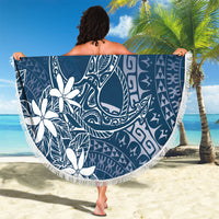 Navy Kuki Airani Tapakau Beach Blanket Tribal Anchor Mix Tiare LT7 - Polynesian Pride