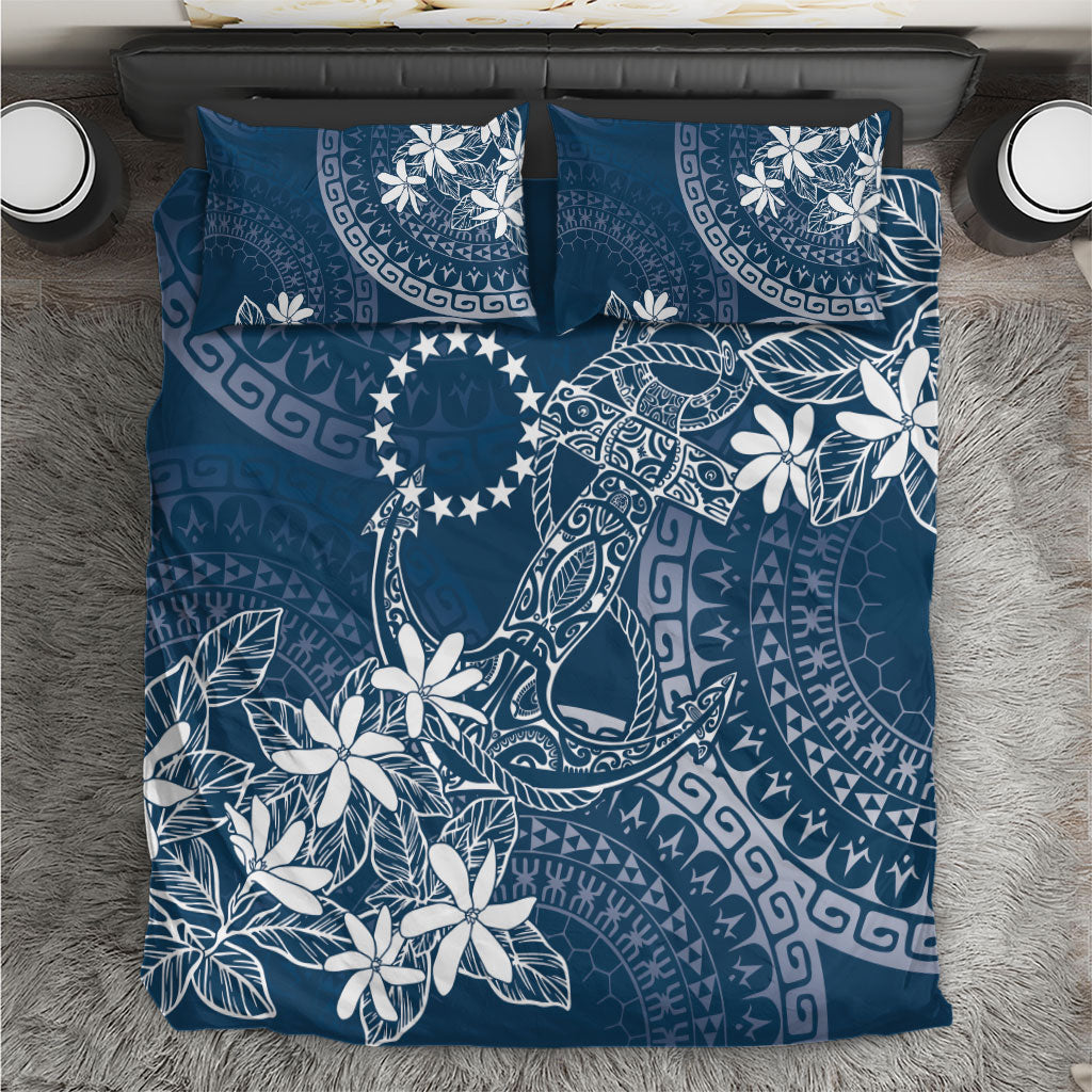 Navy Kuki Airani Tapakau Bedding Set Tribal Anchor Mix Tiare LT7 Navy - Polynesian Pride
