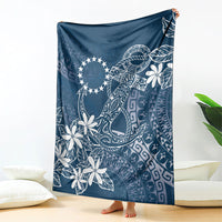 Navy Kuki Airani Tapakau Blanket Tribal Anchor Mix Tiare LT7 - Polynesian Pride