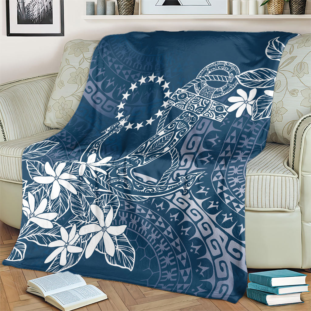 Navy Kuki Airani Tapakau Blanket Tribal Anchor Mix Tiare LT7 - Polynesian Pride