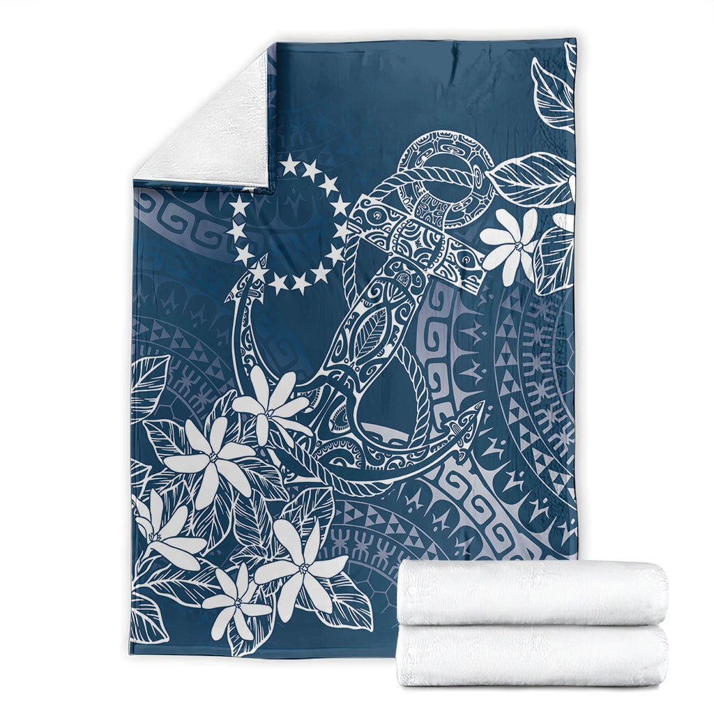 Navy Kuki Airani Tapakau Blanket Tribal Anchor Mix Tiare LT7 - Polynesian Pride