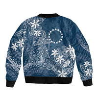 Navy Kuki Airani Tapakau Bomber Jacket Tribal Anchor Mix Tiare LT7 - Polynesian Pride