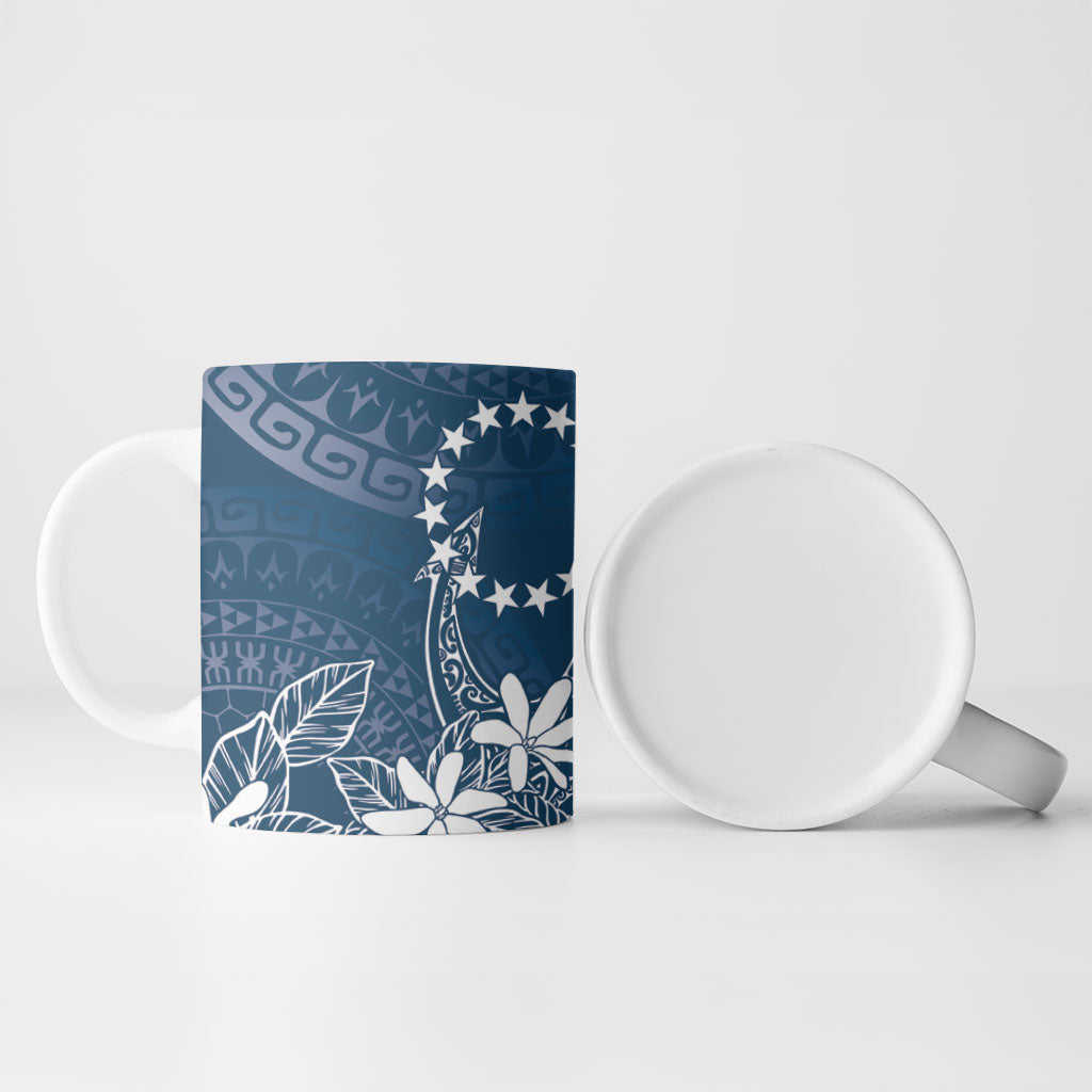 Navy Kuki Airani Tapakau Ceramic Mug Tribal Anchor Mix Tiare LT7 - Polynesian Pride