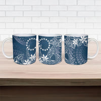 Navy Kuki Airani Tapakau Ceramic Mug Tribal Anchor Mix Tiare LT7 - Polynesian Pride