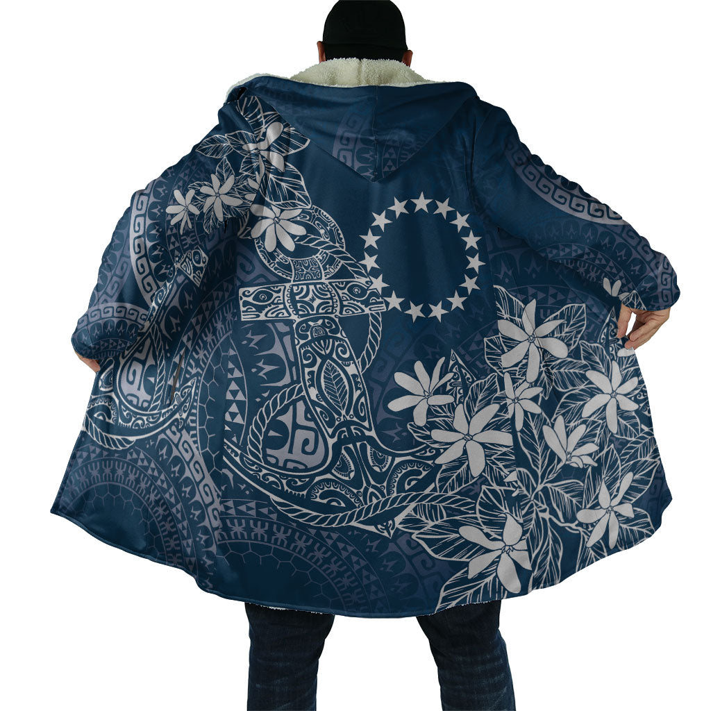 Navy Kuki Airani Tapakau Cloak Tribal Anchor Mix Tiare