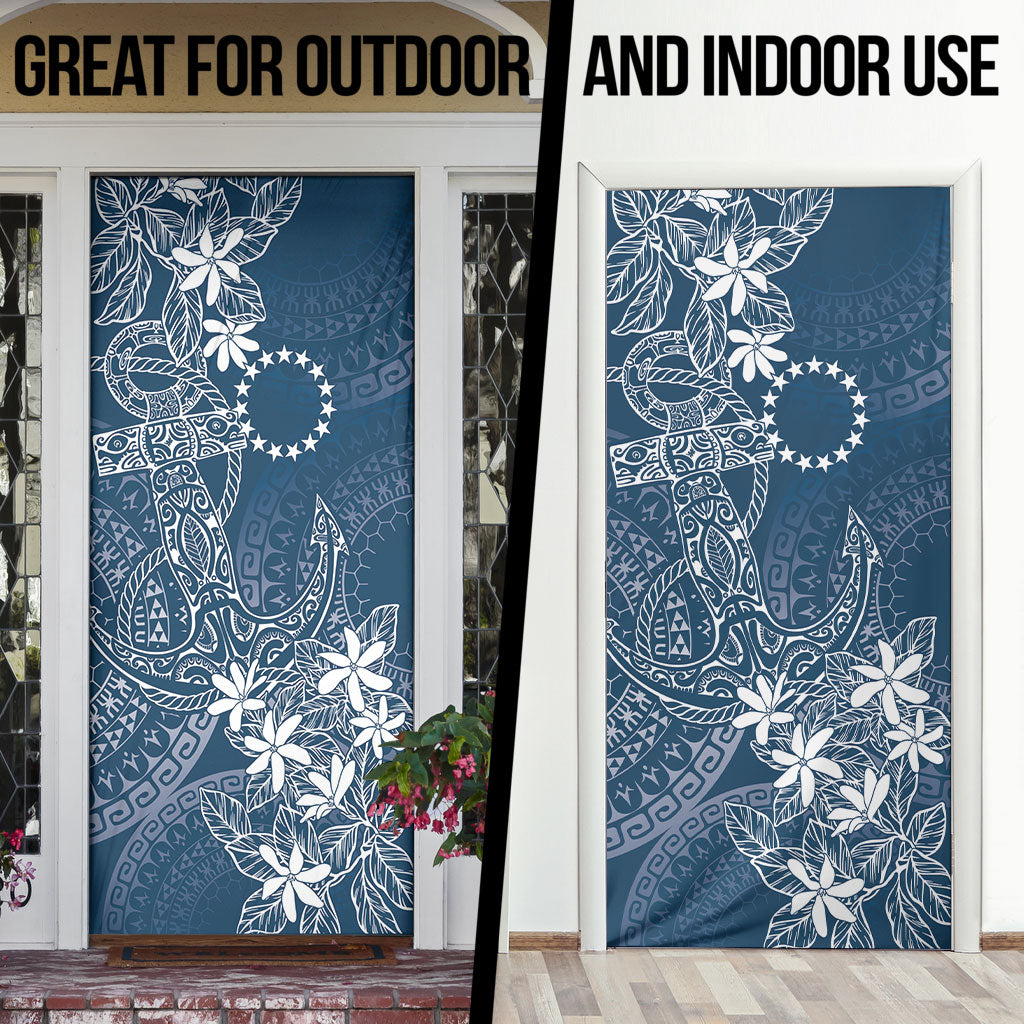 Navy Kuki Airani Tapakau Door Cover Tribal Anchor Mix Tiare