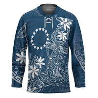 Navy Kuki Airani Tapakau Hockey Jersey Tribal Anchor Mix Tiare LT7 Unisex Navy - Polynesian Pride