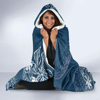 Navy Kuki Airani Tapakau Hooded Blanket Tribal Anchor Mix Tiare