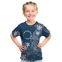 Navy Kuki Airani Tapakau Kid T Shirt Tribal Anchor Mix Tiare LT7 Navy - Polynesian Pride