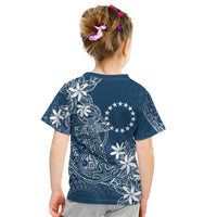 Navy Kuki Airani Tapakau Kid T Shirt Tribal Anchor Mix Tiare LT7 - Polynesian Pride