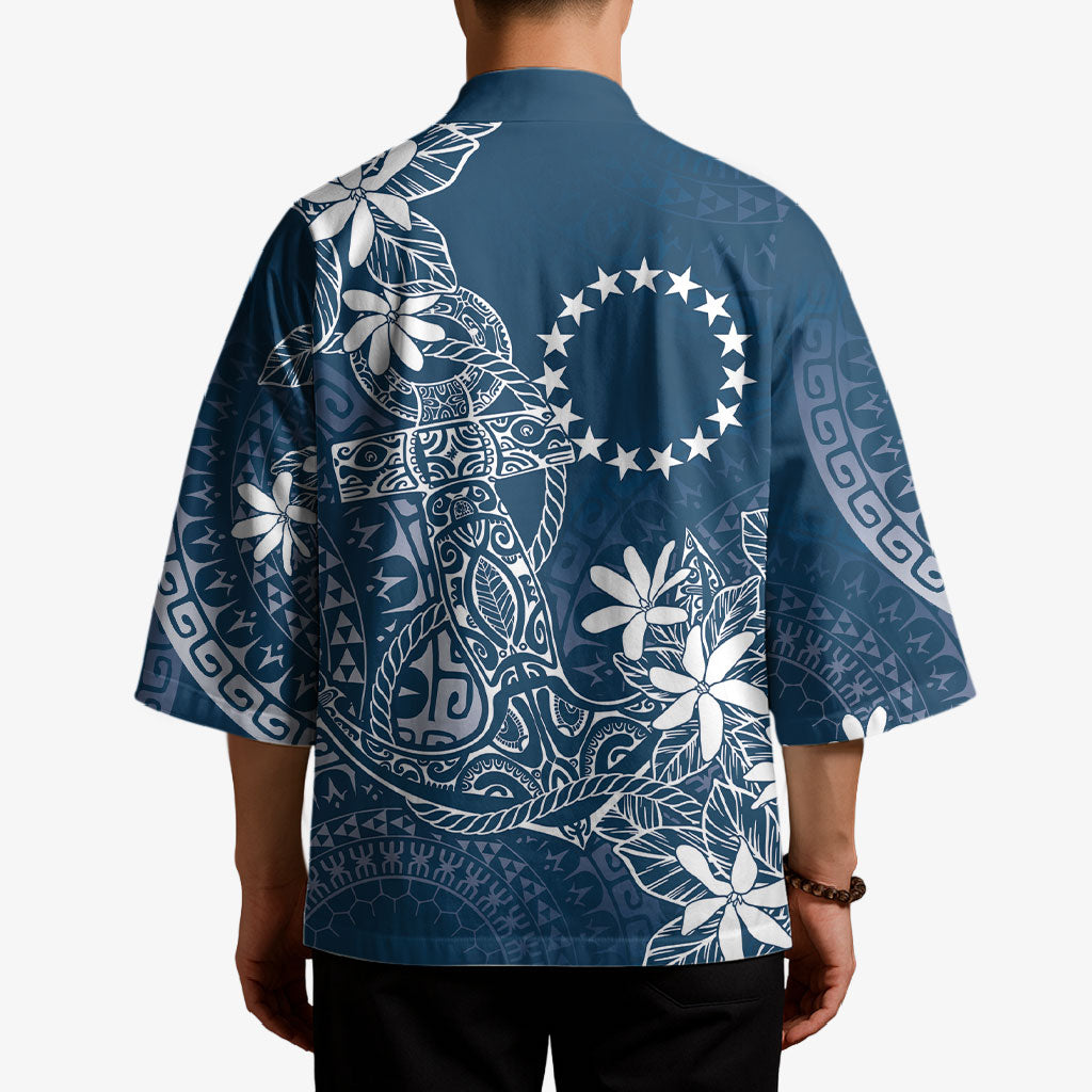 Navy Kuki Airani Tapakau Kimono Tribal Anchor Mix Tiare LT7 - Polynesian Pride