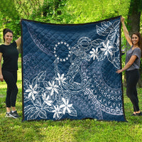 Navy Kuki Airani Tapakau Quilt Tribal Anchor Mix Tiare LT7 - Polynesian Pride