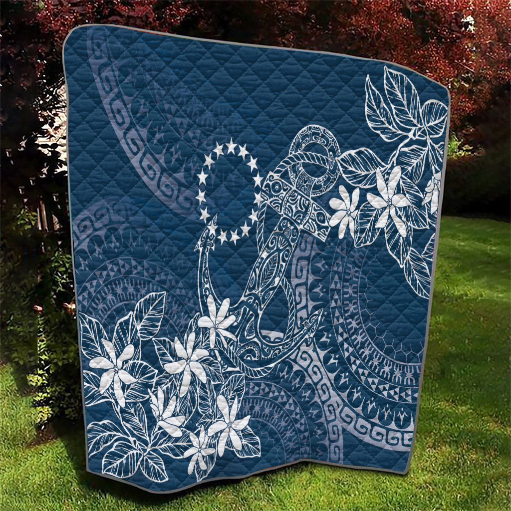 Navy Kuki Airani Tapakau Quilt Tribal Anchor Mix Tiare LT7 - Polynesian Pride