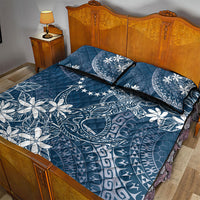 Navy Kuki Airani Tapakau Quilt Bed Set Tribal Anchor Mix Tiare