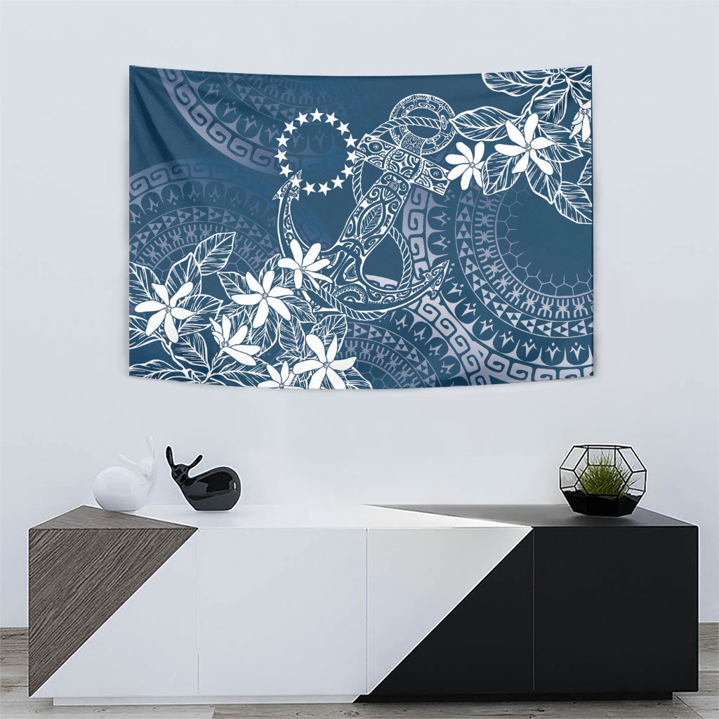 Navy Kuki Airani Tapakau Tapestry Tribal Anchor Mix Tiare LT7 - Polynesian Pride