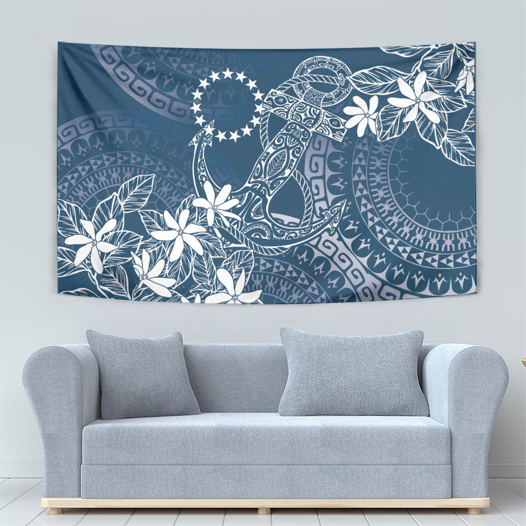 Navy Kuki Airani Tapakau Tapestry Tribal Anchor Mix Tiare LT7 - Polynesian Pride
