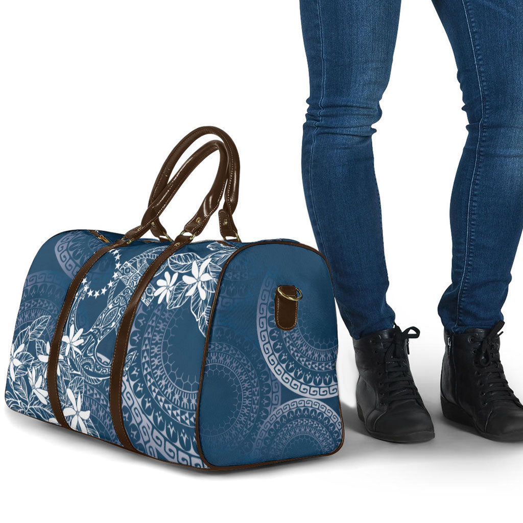 Navy Kuki Airani Tapakau Travel Bag Tribal Anchor Mix Tiare LT7 - Polynesian Pride