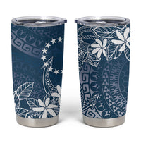 Navy Kuki Airani Tapakau Tumbler Cup Tribal Anchor Mix Tiare LT7 Navy - Polynesian Pride