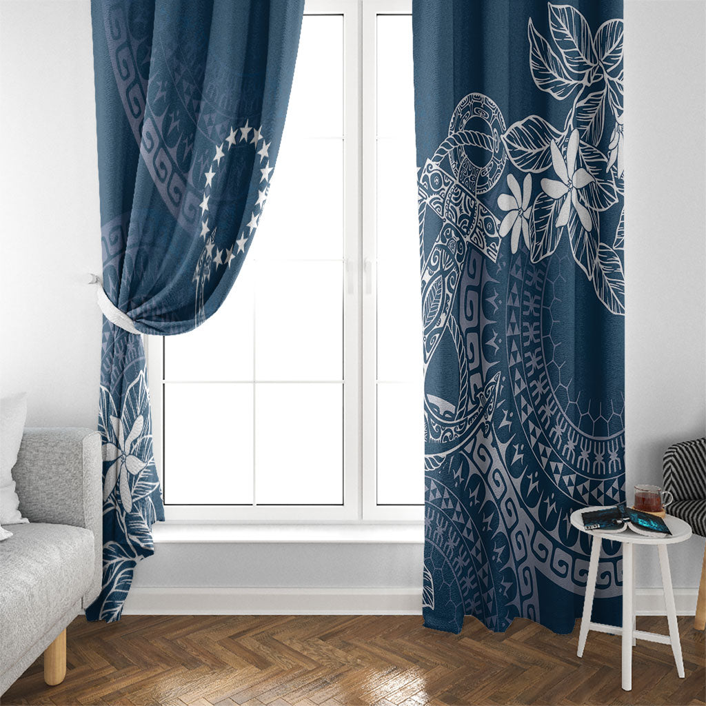 Navy Kuki Airani Tapakau Window Curtain Tribal Anchor Mix Tiare