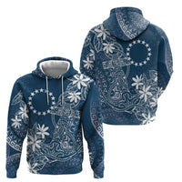 Navy Kuki Airani Tapakau Zip Hoodie Tribal Anchor Mix Tiare