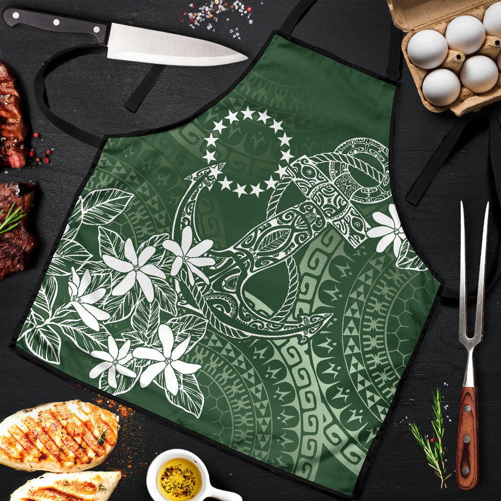 Sage Green Kuki Airani Tapakau Apron Tribal Anchor Mix Tiare