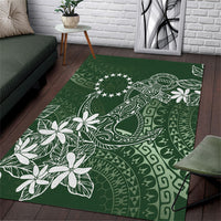 Sage Green Kuki Airani Tapakau Area Rug Tribal Anchor Mix Tiare LT7 Sage Green - Polynesian Pride