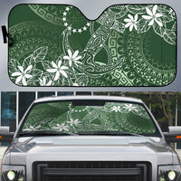 Sage Green Kuki Airani Tapakau Auto Sun Shade Tribal Anchor Mix Tiare LT7 Sage Green - Polynesian Pride