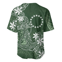 Sage Green Kuki Airani Tapakau Baseball Jersey Tribal Anchor Mix Tiare LT7 - Polynesian Pride