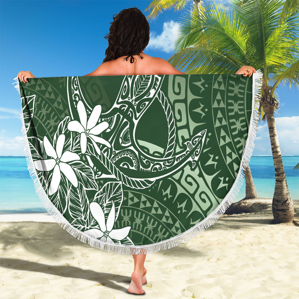 Sage Green Kuki Airani Tapakau Beach Blanket Tribal Anchor Mix Tiare