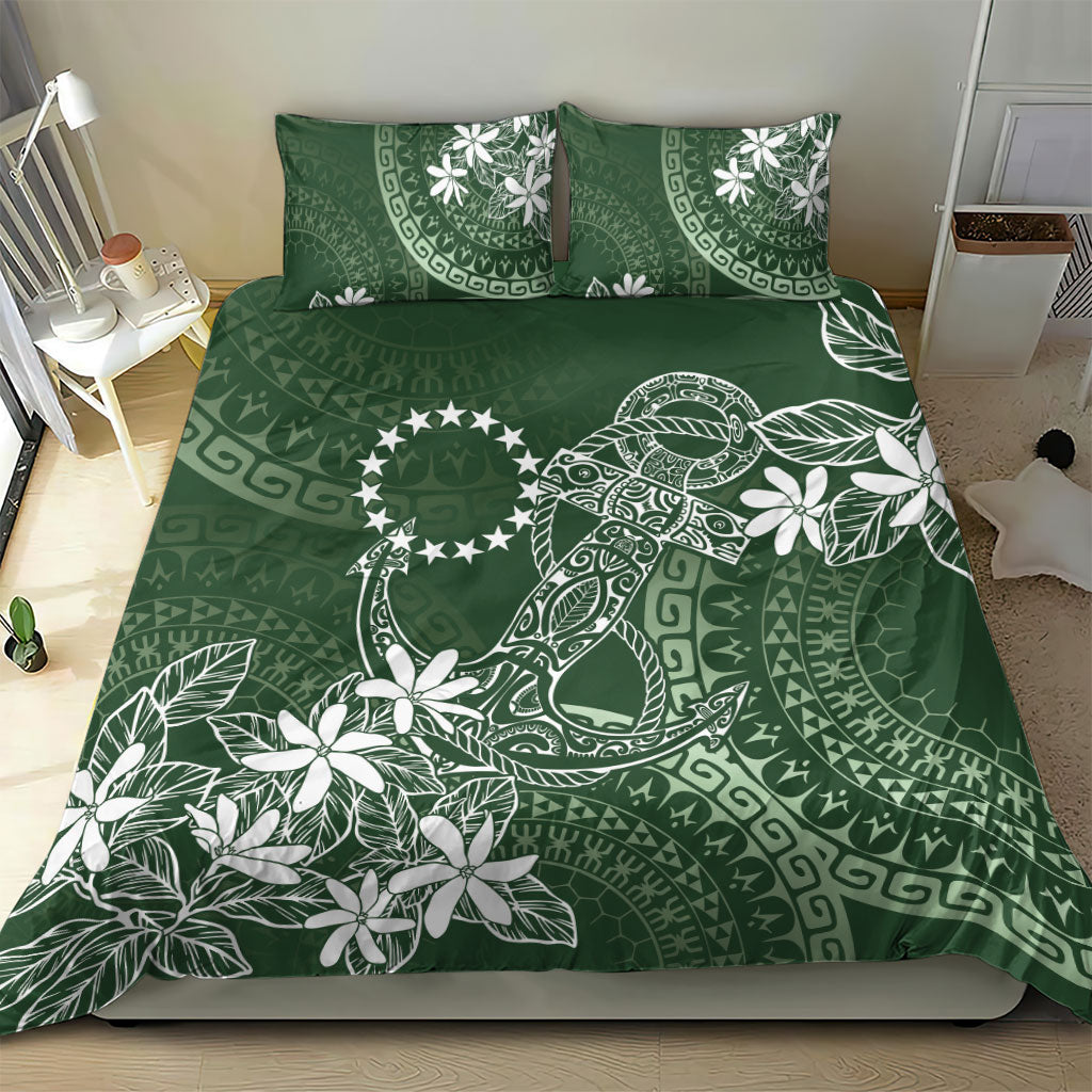 Sage Green Kuki Airani Tapakau Bedding Set Tribal Anchor Mix Tiare
